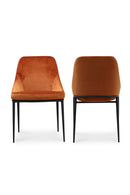 Hospitality furniture - Orange Velvet Dining Chairs (2) - www.oroatrade.com