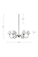 Blackened Bronze 6-Light Chandelier | Novi Living Whitney | Oroatrade.com