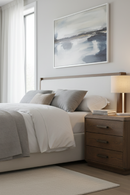 Brown Oak 3-Drawer Nightstand | Novi Living Caleb | Oroatrade.com