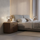 Hospitality furniture - Brown Oak 3-Drawer Nightstand - www.oroatrade.com