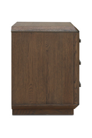 Brown Oak 3-Drawer Nightstand | Novi Living Caleb | Oroa.com