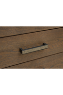 Brown Oak 3-Drawer Nightstand | Novi Living Caleb | Oroa.com