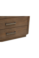 Brown Oak 3-Drawer Nightstand | Novi Living Caleb | Oroatrade.com