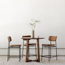 Hospitality furniture - Brown Leather Bar Stool - www.oroatrade.com