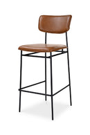 Hospitality furniture - Brown Leather Bar Stool - www.oroatrade.com