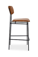 Hospitality furniture - Brown Leather Bar Stool - www.oroatrade.com