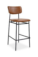 Hospitality furniture - Brown Leather Bar Stool - www.oroatrade.com