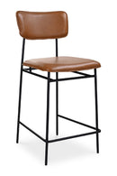 Hospitality furniture - Brown Leather Counter Stool - www.oroatrade.com