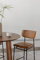 Hospitality furniture - Brown Leather Counter Stool - www.oroatrade.com