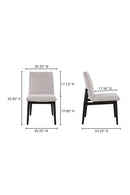 Padded Dining Chair Set (2) | Novi Living Charlie | Oroa.com