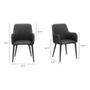 Modern European furniture - Tufted Vegan Leather Dining Chairs (2) - www.oroa.com