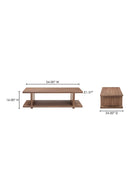 Walnut Open-Shelf Coffee Table | Novi Living Miri | Oroa.com