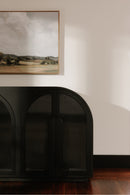 Contract furniture - Black Arched 6-Door Sideboard - www.oroatrade.com