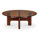 Brown Glass Coffee Table | Novi Living Luke