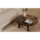 Brown Glass Coffee Table | Novi Living Luke