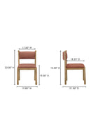 Modern European furniture - Wooden Framed Vintage Dining Chairs (2) - www.oroa.com