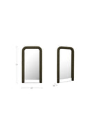 Ruched Upholstered Floor Mirror | Novi Living Ellison | Oroa.com