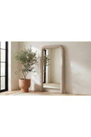 Ruched Upholstered Floor Mirror | Novi Living Ellison | Oroa.com