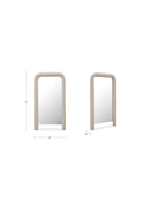 Ruched Upholstered Floor Mirror | Novi Living Ellison | Oroa.com