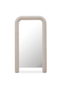 Ruched Upholstered Floor Mirror | Novi Living Ellison | Oroa.com