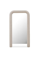 Ruched Upholstered Floor Mirror | Novi Living Ellison | Oroa.com