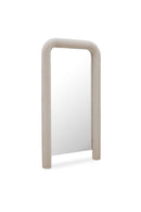 Ruched Upholstered Floor Mirror | Novi Living Ellison | Oroa.com