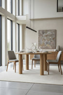Solid Oak Round Dining Table | Novi Living Milo | Oroa.com