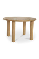 Solid Oak Round Dining Table | Novi Living Milo | Oroa.com