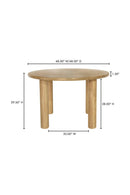 Solid Oak Round Dining Table | Novi Living Milo | Oroa.com