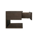Brown 1-Drawer Floating Nightstand | Novi Living Jonah