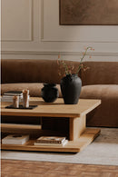 Oak Open Storage Coffee Table | Novi Living Casey | Oroatrade.com