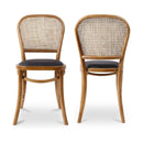 Elm-Framed Rattan Dining Chairs (2) | Novi Living Bedford