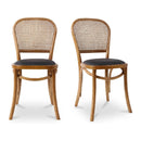 Elm-Framed Rattan Dining Chairs (2) | Novi Living Bedford