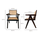 Modern European furniture - Rattan Mid-Century Dining Chairs (2) - www.oroa.com