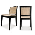 Rattan-Back Dining Chair Set (2) | Novi Living Orville | Oroa.com