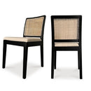 Rattan-Back Dining Chair Set (2) | Novi Living Orville | Oroa.com