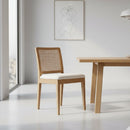 Rattan-Back Dining Chair Set (2) | Novi Living Orville | Oroa.com