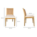 Rattan-Back Dining Chair Set (2) | Novi Living Orville | Oroa.com