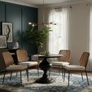 Black Aluminum Round Dining Table | Novi Living Lexie