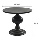 Black Aluminum Round Dining Table | Novi Living Lexie