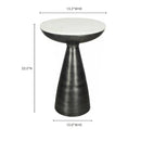 Aluminum Base Marble Side Table | Novi Living Font