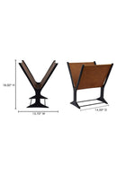 Hospitality furniture - Leather & Metal Magazine Rack - www.oroatrade.com