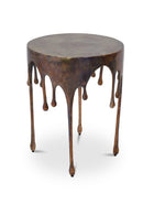 Hospitality furniture - Antique Copper Dripping Accent Table - www.oroatrade.com