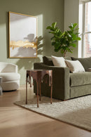 Hospitality furniture - Antique Copper Dripping Accent Table - www.oroatrade.com