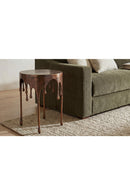 Hospitality furniture - Antique Copper Dripping Accent Table - www.oroatrade.com