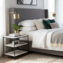 Hospitality furniture - White Marble 3-Layer Nightstand - www.oroatrade.com