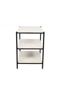 Hospitality furniture - White Marble 3-Layer Nightstand - www.oroatrade.com