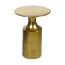 Hospitality furniture - Metallic Collumn-Base Accent Table - www.oroatrade.com