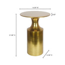 Hospitality furniture - Metallic Collumn-Base Accent Table - www.oroatrade.com
