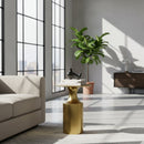 Hospitality furniture - Metallic Collumn-Base Accent Table - www.oroatrade.com
